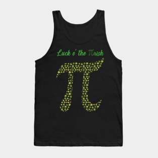 St Patricks Day Funny Pi Design Luck O' The Pi-Rish Tank Top